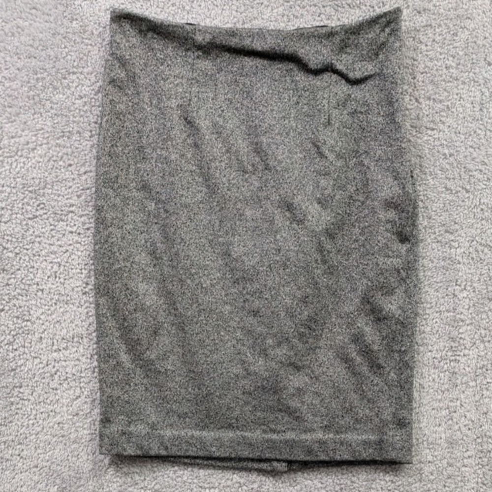 Worthington Pencil Skirt Women's‎ 12 Silver Metallic Shimmer Side Zip Lined